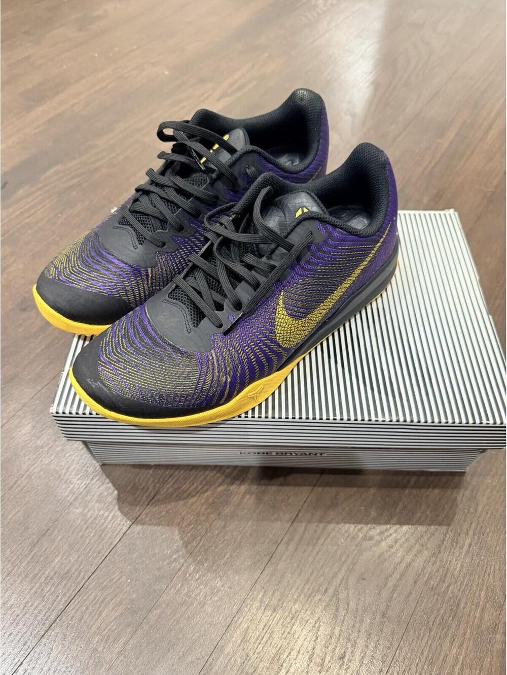 Nike Kobe KB Mentality 2 Fierce Purple Yellow Size 9.5 Lightly Used See Pics 🔥 - Picture 3 of 9